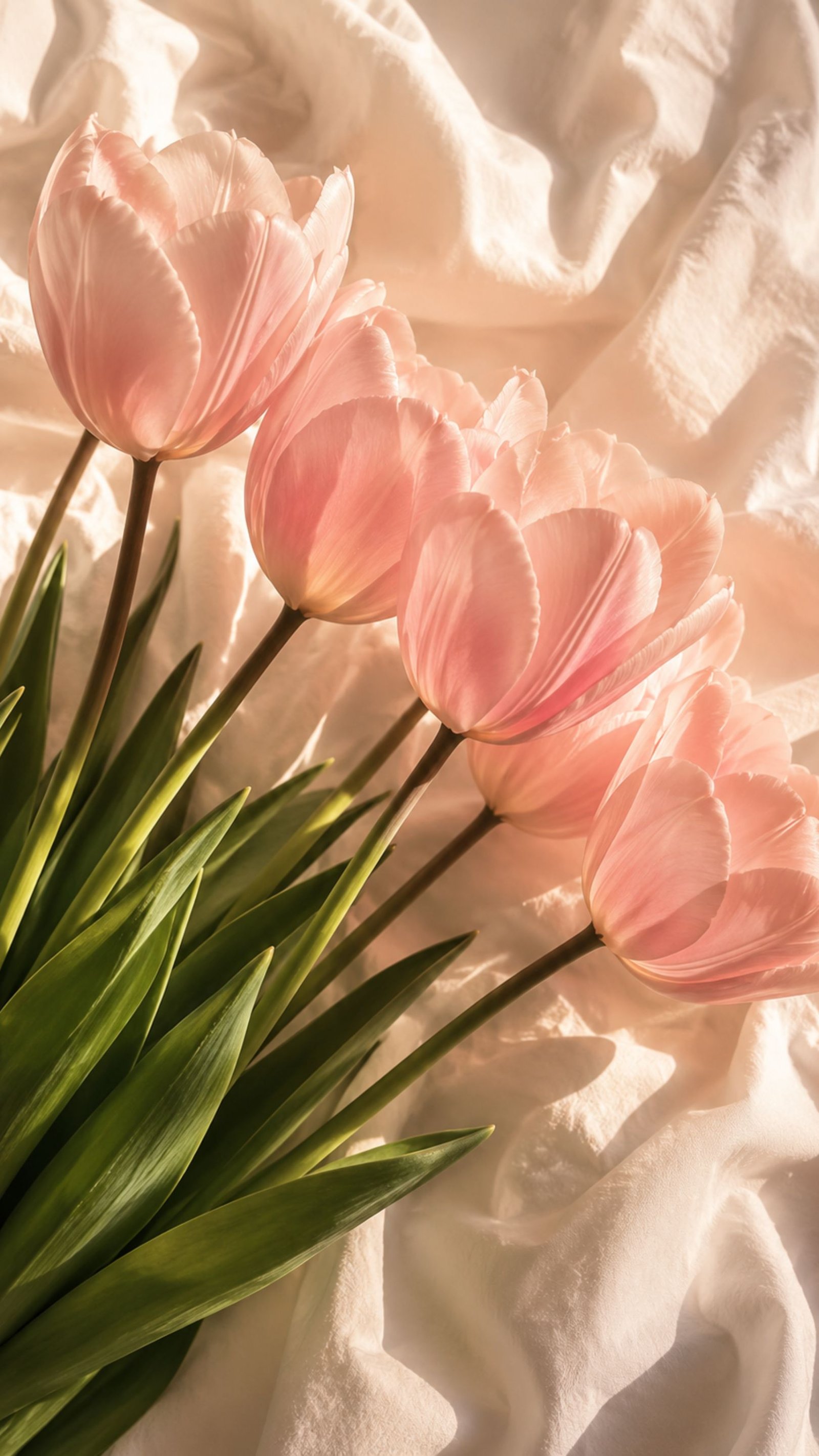 🌷 Blush Pink Tulips Aesthetic 4K Wallpaper